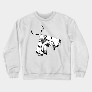 Black and white moon moth Crewneck Sweatshirt
